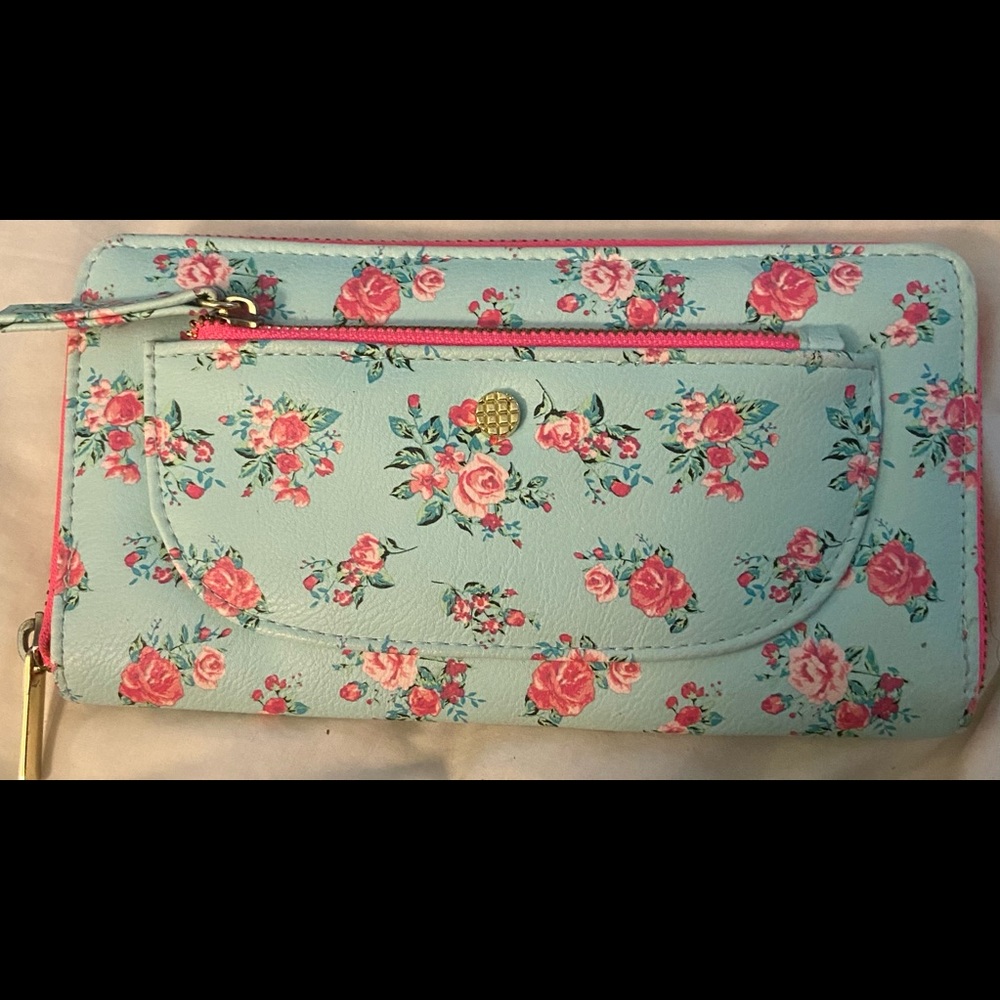 Womens floral clutch wallet